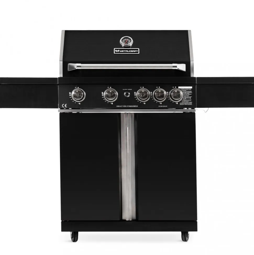 Rostfri gasolgrill med varmluftsfunktion | Malibu/Nashville Blackline