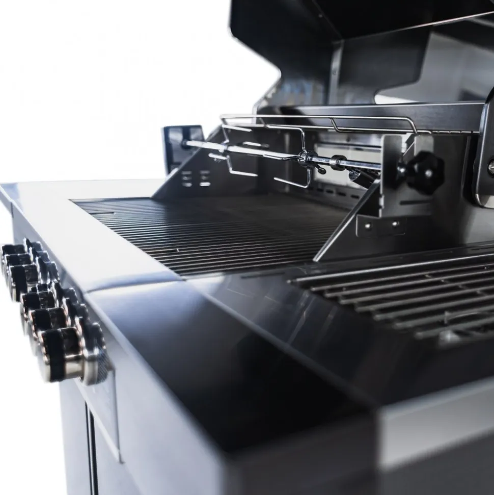 Rostfri gasolgrill med varmluftsfunktion | Malibu/Nashville Blackline