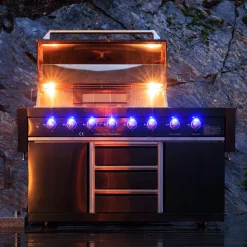 Rostfri gasolgrill/utekök | Varmluftsfunktion | New Orleans Blackline