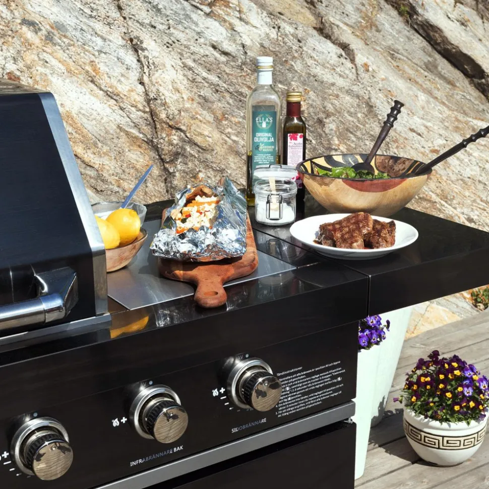 Rostfri gasolgrill/utekök | Varmluftsfunktion | New Orleans Blackline