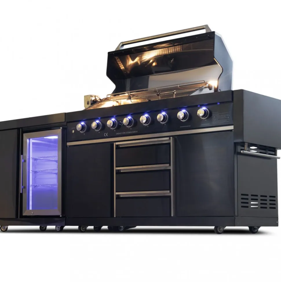 Rostfri gasolgrill/utekök | Varmluftsfunktion | New Orleans Blackline