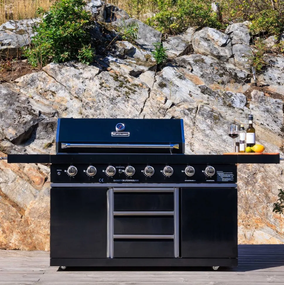 Rostfri gasolgrill/utekök | Varmluftsfunktion | New Orleans Blackline