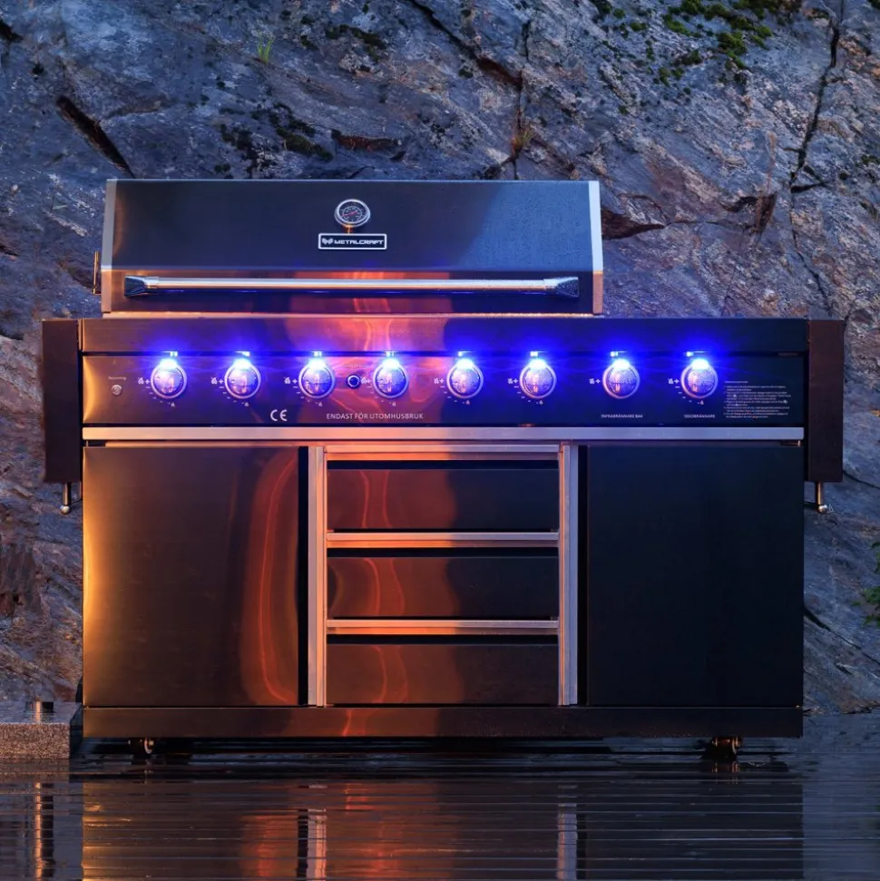 Rostfri gasolgrill/utekök | Varmluftsfunktion | New Orleans Blackline