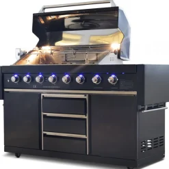 Rostfri gasolgrill/utekök | Varmluftsfunktion | New Orleans Blackline