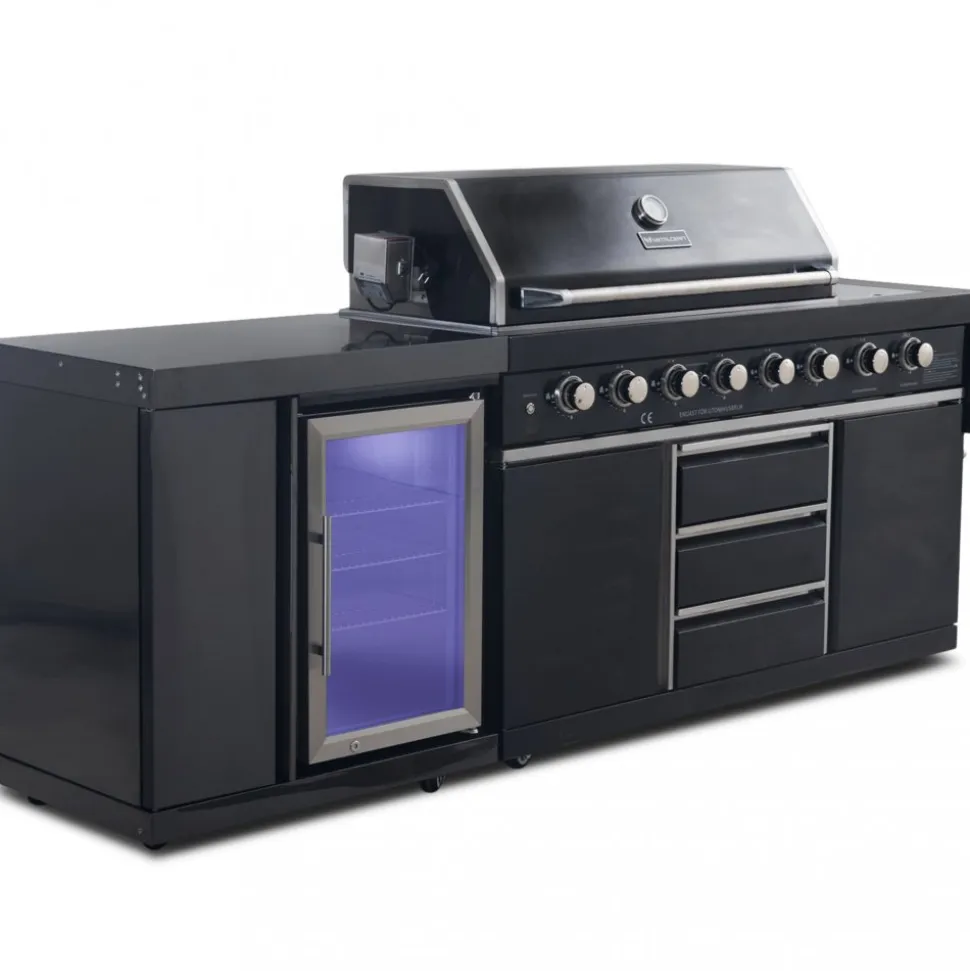 Rostfri gasolgrill/utekök | Varmluftsfunktion | New Orleans Blackline