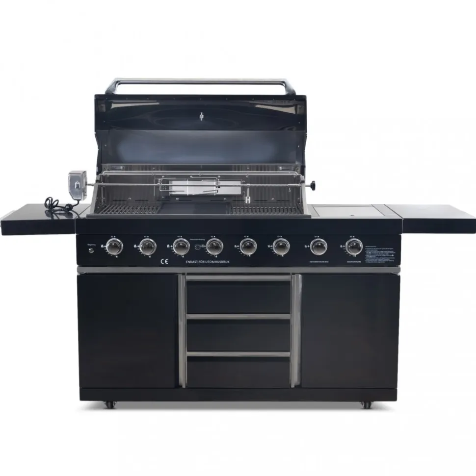Rostfri gasolgrill/utekök | Varmluftsfunktion | New Orleans Blackline