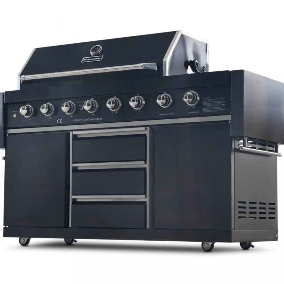 Rostfri gasolgrill/utekök | Varmluftsfunktion | New Orleans Blackline
