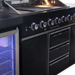 Rostfri gasolgrill/utekök | Varmluftsfunktion | New Orleans Blackline