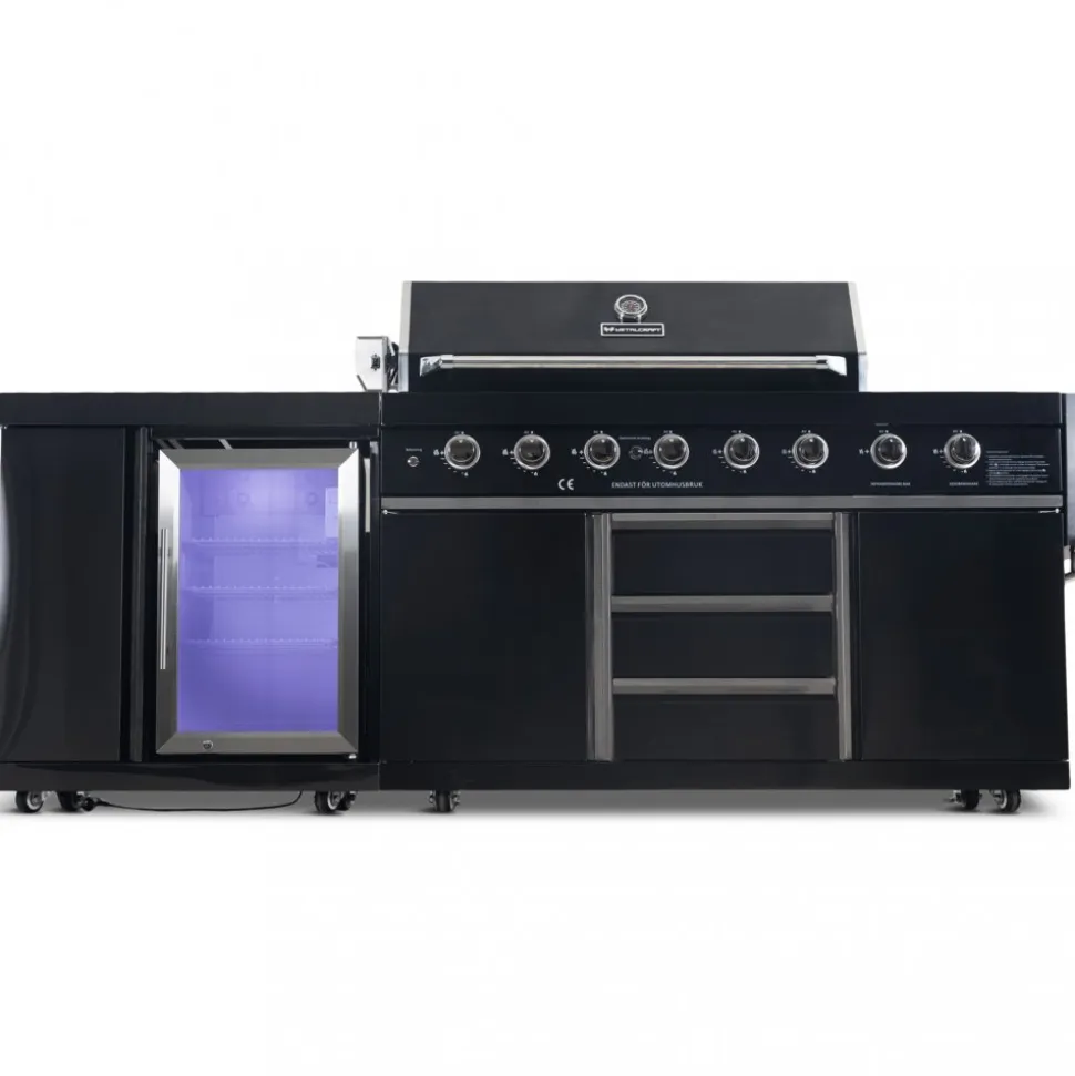 Rostfri gasolgrill/utekök | Varmluftsfunktion | New Orleans Blackline