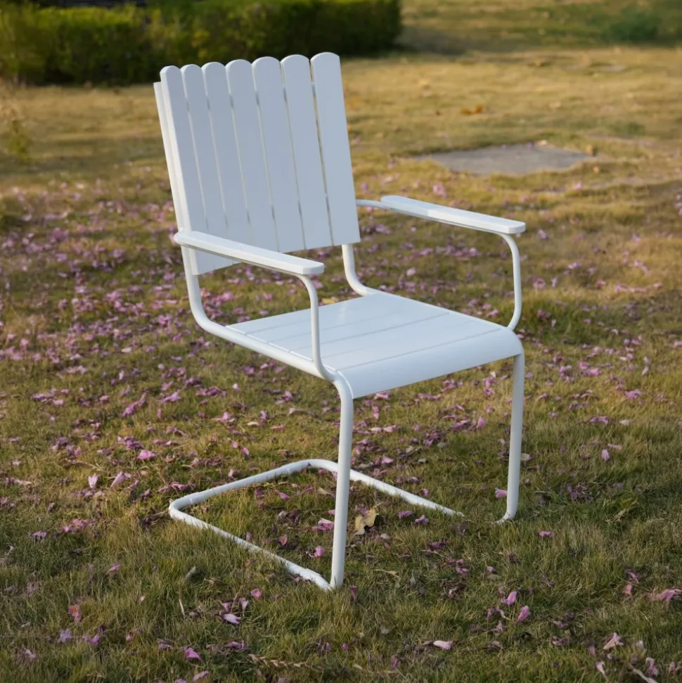 Rund matgrupp utomhus 6 stolar | Ø135 cm | Vit Glänta