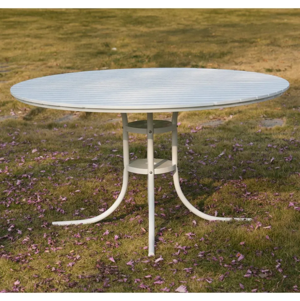 Rund matgrupp utomhus 6 stolar | Ø135 cm | Vit Glänta