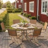 Rund matgrupp utomhus 6 stolar | Stolar i metall | Ø135 cm  Glänta