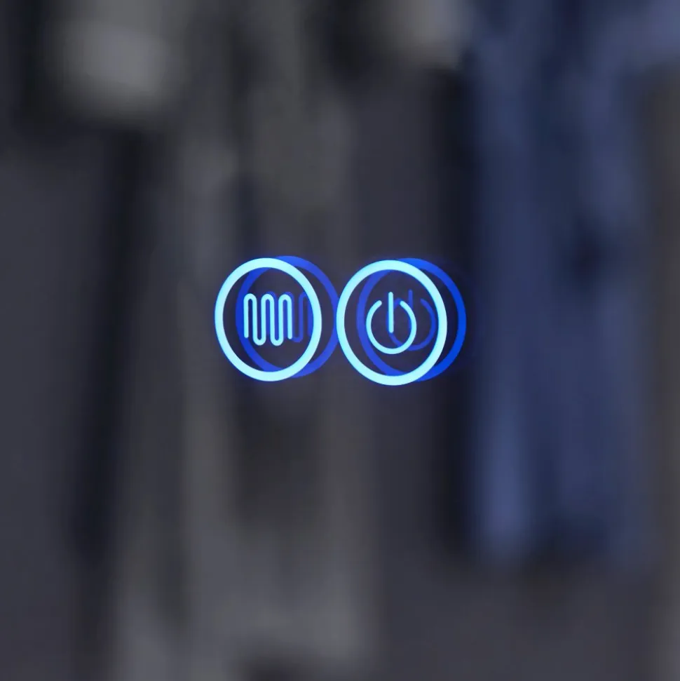Rund spegel med hängrem | LED-belysning & anti-fog-funktion