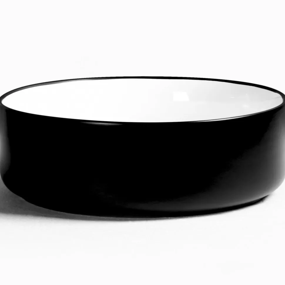 Runt handfat 36cm | Trendig svartvit design | Keramik/porslin