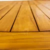 Runt matbord 150cm - Rostfritt stål och teak