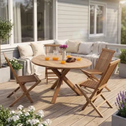 Runt Matbord i teak | 150 cm Diameter | Solö