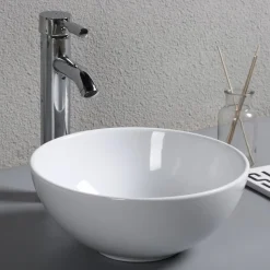 Runt tvättställ 31cm | Skålformad design i porslin