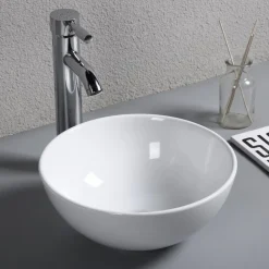 Runt tvättställ 31cm | Skålformad design i porslin