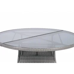 Runt utematbord med härdat glas | Ø150 cm | Tylösand grå