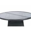 Runt utematbord med härdat glas | Ø150 cm | Tylösand svart