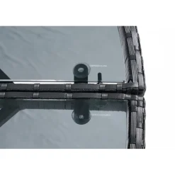 Runt utematbord med härdat glas | Ø150 cm | Tylösand svart