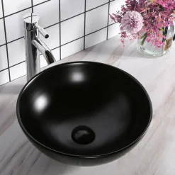 Skålformat handfat 40cm | Mattsvart yta | Lyxig design