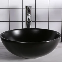 Skålformat handfat 40cm | Mattsvart yta | Lyxig design
