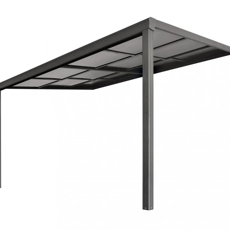 Slide roof veranda 3,9 x 3m | Skjutbart altantak | Kanalplast / Aluminium