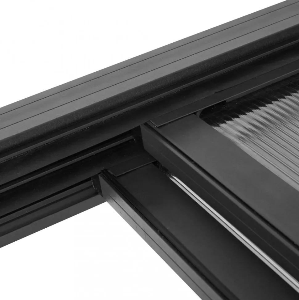 Slide roof veranda 3,9 x 3m | Skjutbart altantak | Kanalplast / Aluminium