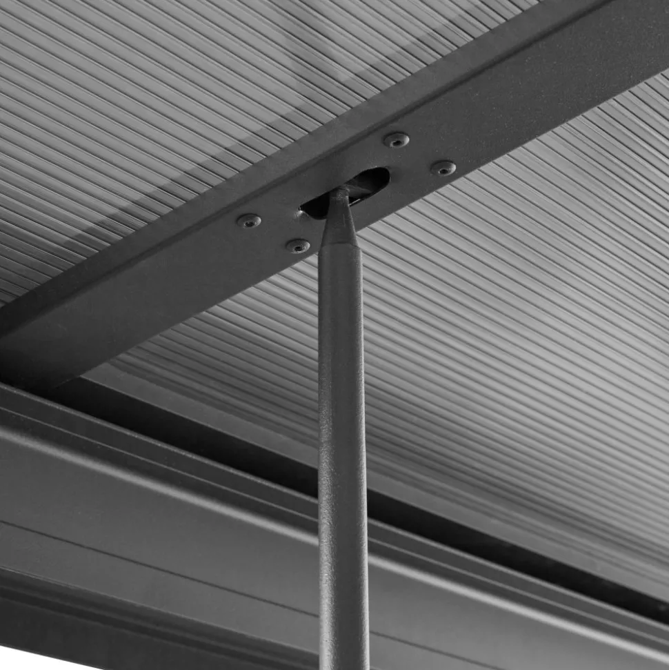 Slide roof veranda 3,9 x 3m | Skjutbart altantak | Kanalplast / Aluminium