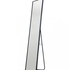 Smal helkroppsspegel 35x170 cm | Golvstående | Svart ram