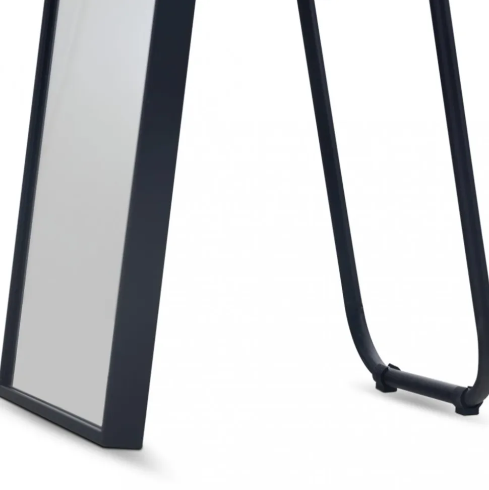 Smal helkroppsspegel 35x170 cm | Golvstående | Svart ram