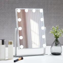 Sminkspegel på fot med LED-belysning | Pamela