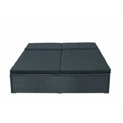 Solsäng 200×160 cm  Extra bred solsäng i svart | Glyxnäs
