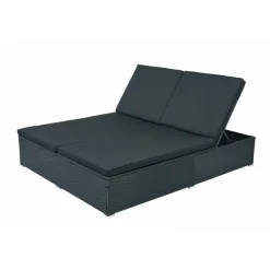 Solsäng 200×160 cm  Extra bred solsäng i svart | Glyxnäs