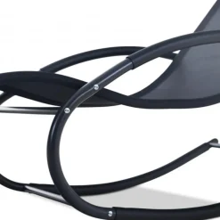 Solsäng med gungfunktion | Svart texturerad | 146×62×89 cm | Havstenssund 2026