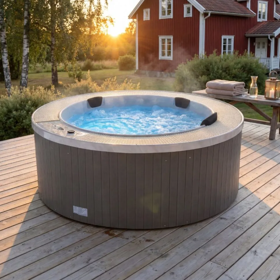Spabad Galaxy | Ø220cm runt utespa | 21 jets massage | Balboa® styrsystem & Lucite® akryl