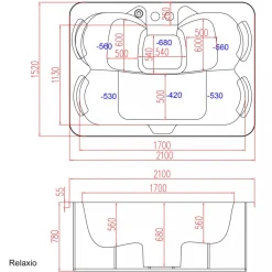 Spabad Relaxio - 4 personer | Lyfco