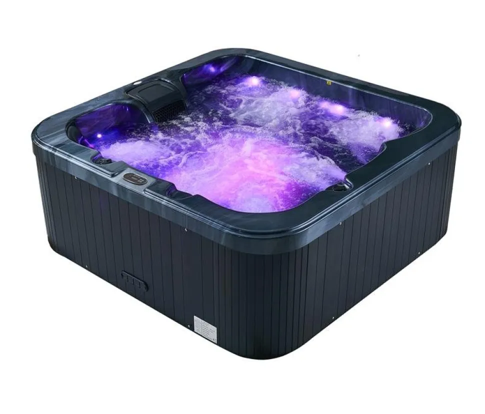 Spabad Zeus Blackline | 190x190cm | 4-6 personer | Balboa® & Lucite®