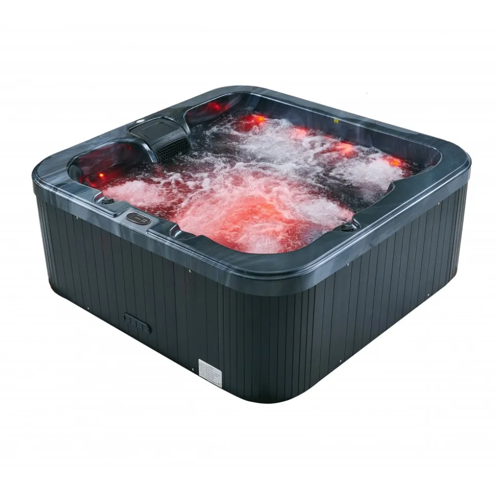 Spabad Zeus Blackline | 190x190cm | 4-6 personer | Balboa® & Lucite®