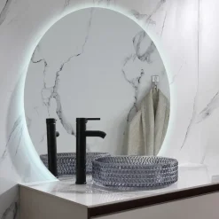 Spegel med LED-belysning | Vägghängd eller stående | FELICIA