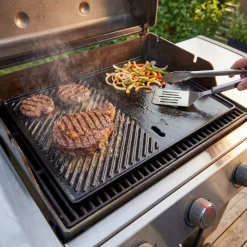 Stekhäll 480x315 mm till gasolgrill  kombinerad räfflad & slät yta