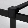 Stilren duschvägg med svart spröjs | 6mm säkerhetsglas