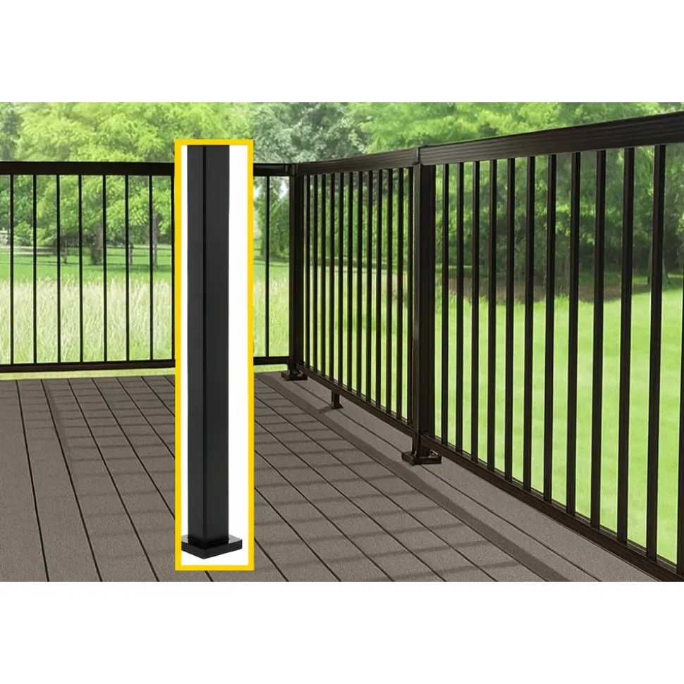 Stolpe till aluminiumstaket | 50×50×1070 mm | Linius