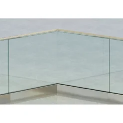 Stolpfritt glasräcke | 1m sektion | 12,76mm säkerhetsglas | Julius