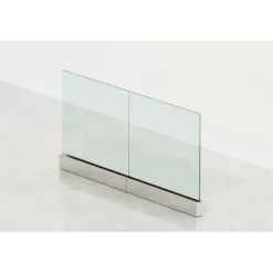 Stolpfritt glasräcke | 1m sektion | 12,76mm säkerhetsglas | Julius