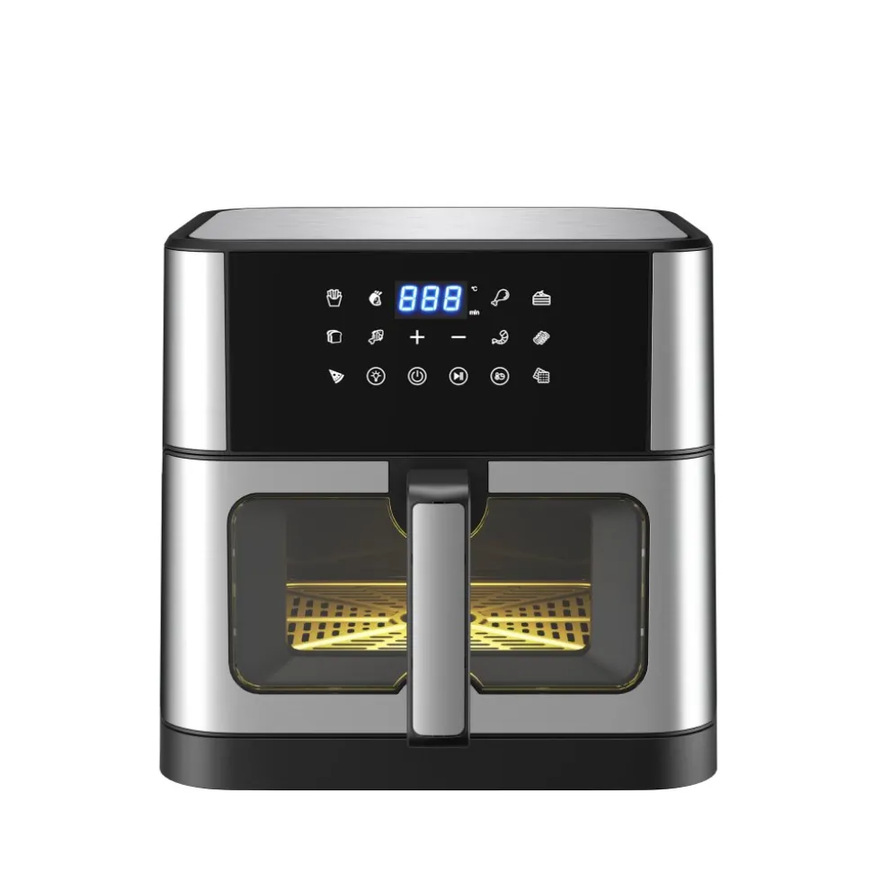Stor Airfryer 10L | Genomskinligt fönster | 10 Förinställda Program | Lyfco