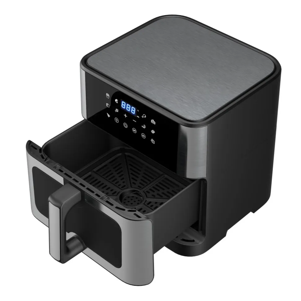 Stor Airfryer 10L | Genomskinligt fönster | 10 Förinställda Program | Lyfco