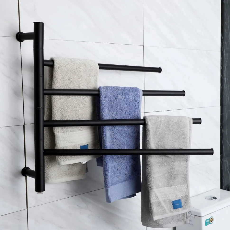 Stor elektrisk handdukstork 63x55x12,5cm | 9007 | Svart