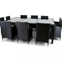 Stor matgrupp utemöbler 220x160cm | 10 stolar | Lyfco Särö